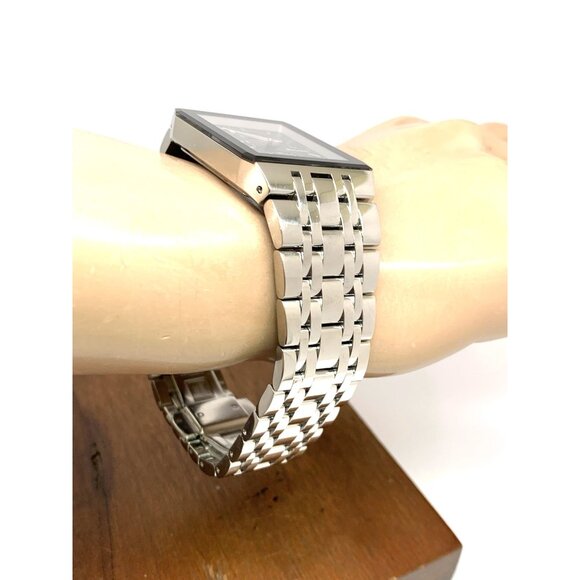 Bulova Men's Watch 96C150 Quartz Tank Black Dial Silver Stainless Steel 31x45mm - Picture 12 of 14